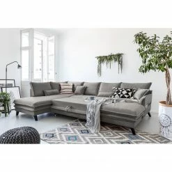 Norrwood Wohnlandschaft Mia Mia I - Webstoff - Grau - Longchair davorstehend rechts / Ottomane links 12 Norrwood Wohnlandschaft Mia Mia I - Webstoff - Grau - Longchair davorstehend rechts / Ottomane links -Wohnzimmermöbel boutique en ligne 1000160499 200619 16205200024 MOOD DETAILS P000000001000160499 mood