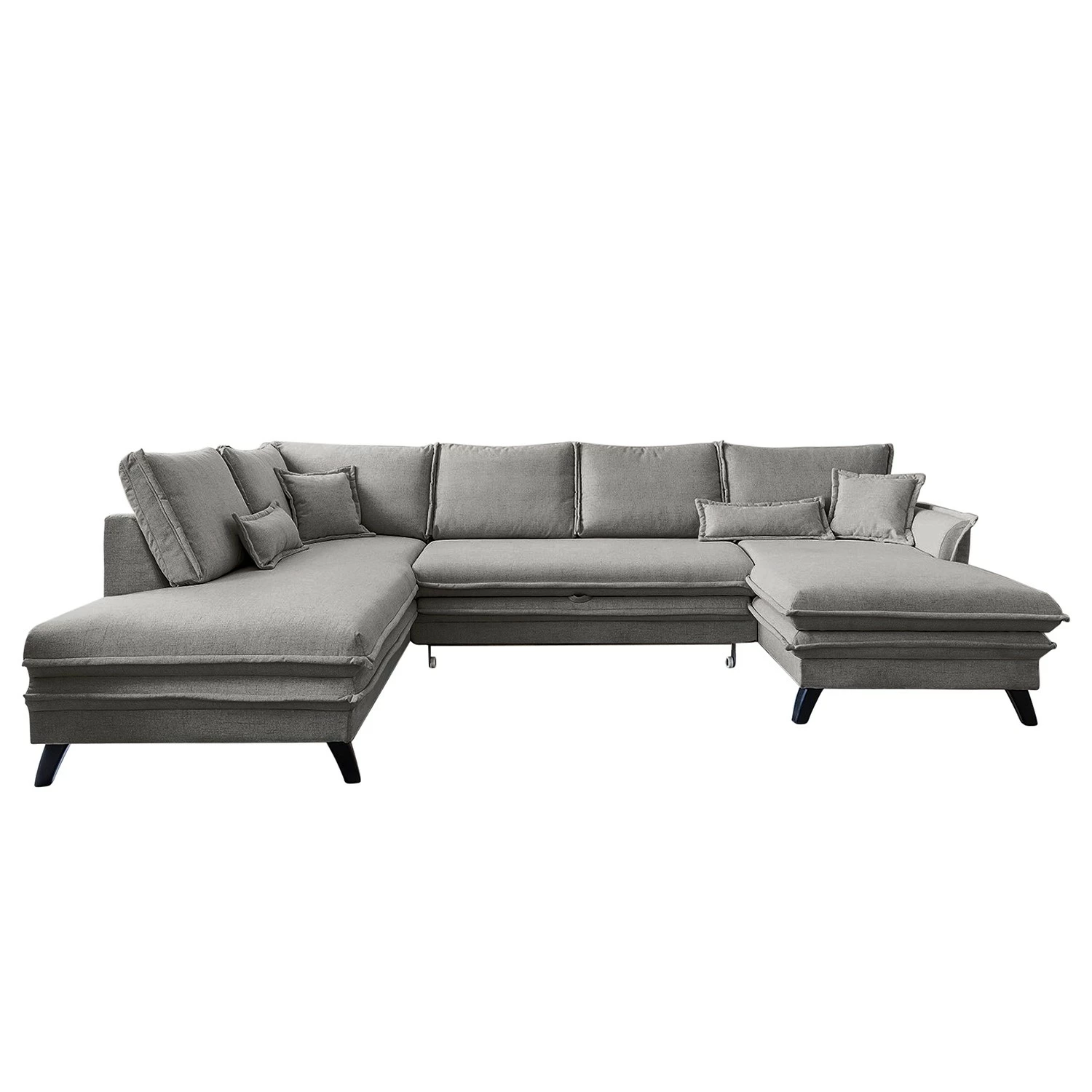 Norrwood Wohnlandschaft Mia Mia I - Webstoff - Grau - Longchair davorstehend rechts / Ottomane links 8 Norrwood Wohnlandschaft Mia Mia I - Webstoff - Grau - Longchair davorstehend rechts / Ottomane links – Bild 8