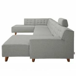 Tom Tailor Wohnlandschaft Nordic Chic - Webstoff - Granit - Longchair davorstehend rechts / Ottomane links - Höhenverstellbare Kopfstütze -Wohnzimmermöbel boutique en ligne 1000161995 190304 11505700899 GALLERYIMAGES P000000001000161995