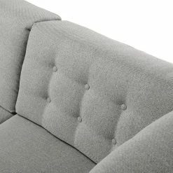 Tom Tailor Wohnlandschaft Nordic Chic - Webstoff - Granit - Longchair davorstehend rechts / Ottomane links - Höhenverstellbare Kopfstütze -Wohnzimmermöbel boutique en ligne 1000161995 190304 11505700903 GALLERYIMAGES P000000001000161995