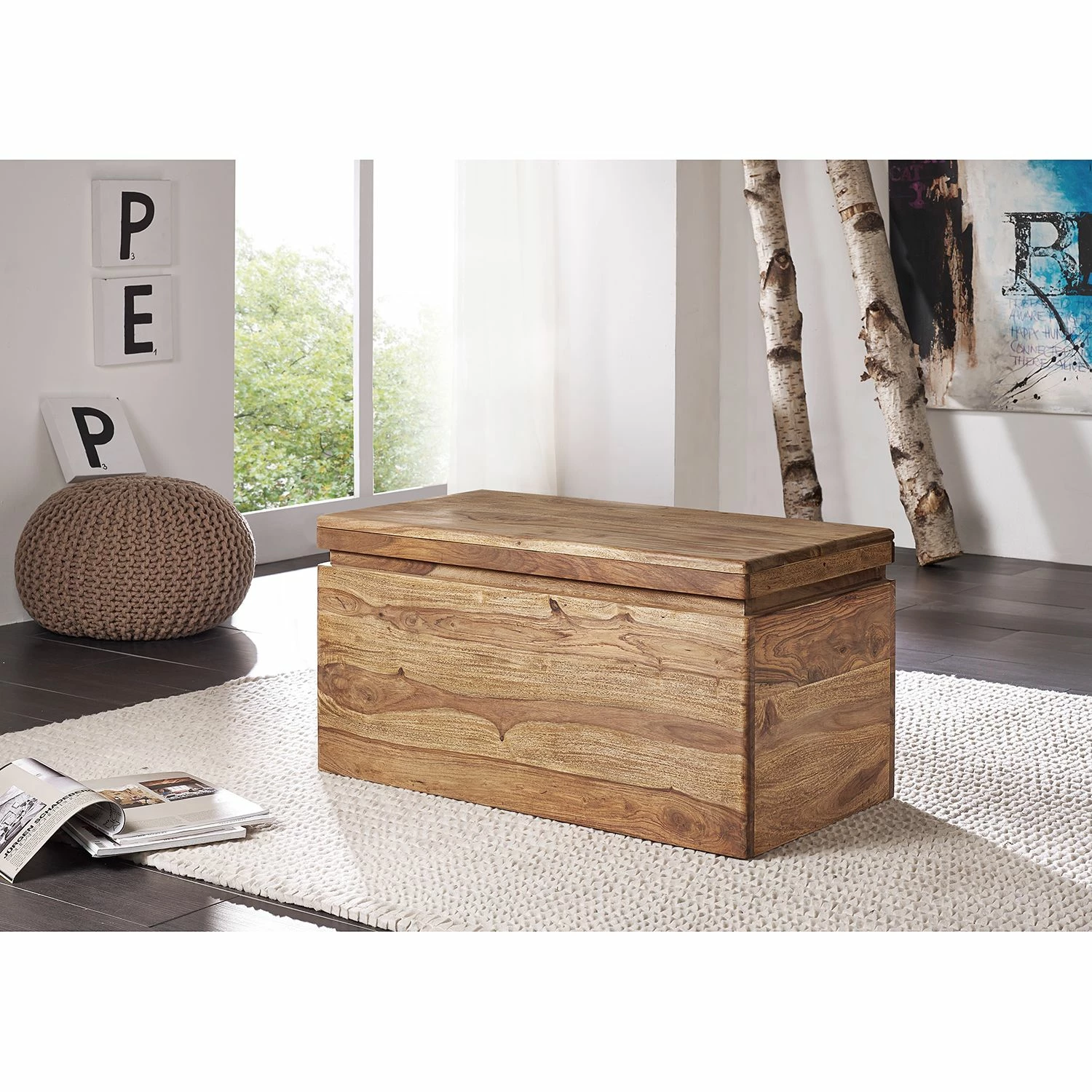 Naturoo Truhentisch Gaspar - Sheesham massiv 2 Naturoo Truhentisch Gaspar - Sheesham massiv – Bild 2