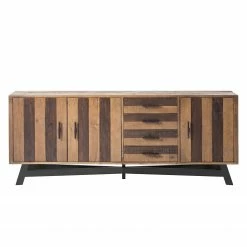 Ars manufacti Sideboard Tamati II - Pinie massiv / Eisen - Pinie / Schwarz -Wohnzimmermöbel boutique en ligne 1000166787 191011 15391700011 DETAILS P000000001000166787
