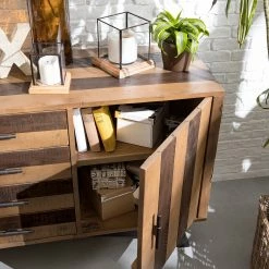 Ars manufacti Sideboard Tamati II - Pinie massiv / Eisen - Pinie / Schwarz -Wohnzimmermöbel boutique en ligne 1000166787 200117 06085800006 MOOD DETAILS P000000001000166787 mood