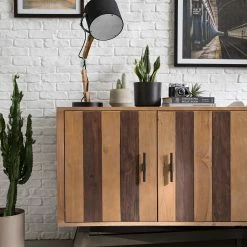 Ars manufacti Sideboard Tamati II - Pinie massiv / Eisen - Pinie / Schwarz -Wohnzimmermöbel boutique en ligne 1000166787 200117 06085800009 MOOD DETAILS P000000001000166787 mood