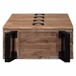 Ars Natura Kommode Vardo - Akazie massiv / Metall - Akazie / Schwarz -Wohnzimmermöbel boutique en ligne 1000166790 200724 06192800012 DETAILS P000000001000166790