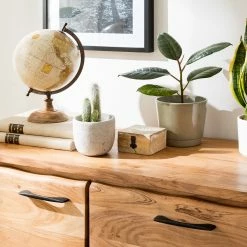 Ars Natura Sideboard Vardo - Akazie massiv / Metall - Akazie / Schwarz -Wohnzimmermöbel boutique en ligne 1000166791 191030 08503100011 DETAILS P000000001000166791