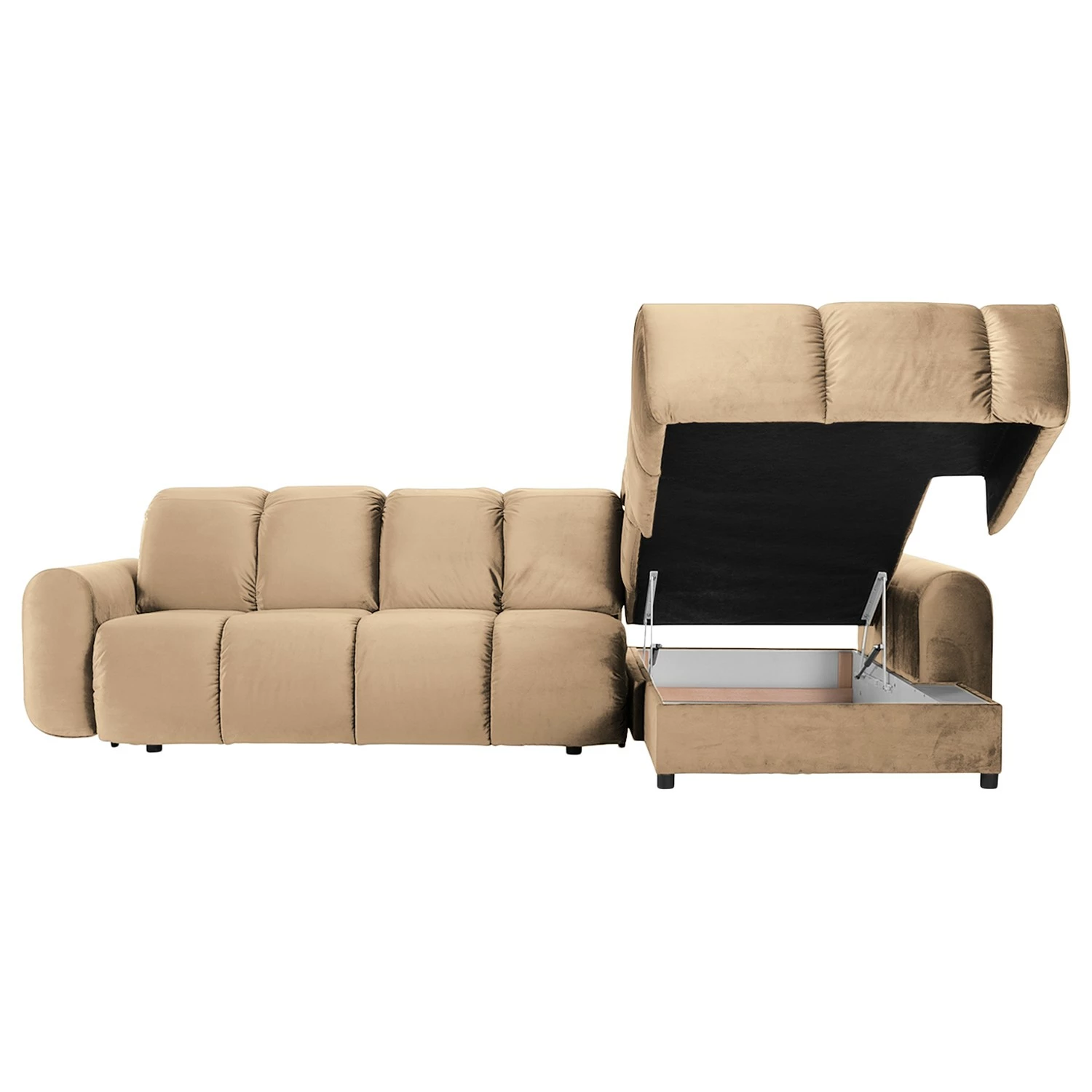 Jack & Alice Ecksofa Malter - Samt - Beige - Longchair davorstehend rechts 5 Jack & Alice Ecksofa Malter - Samt - Beige - Longchair davorstehend rechts – Bild 5