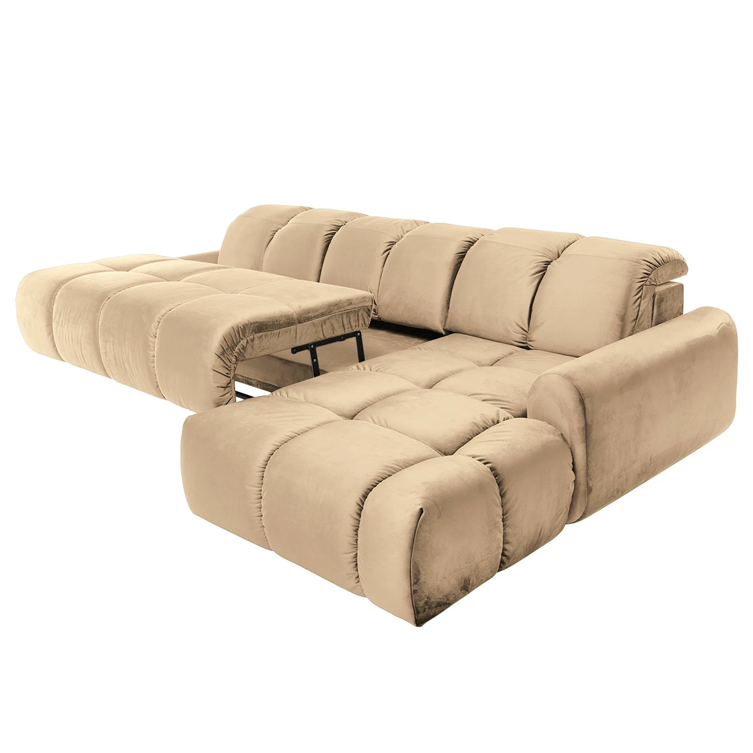 Jack & Alice Ecksofa Malter - Samt - Beige - Longchair davorstehend rechts 7 Jack & Alice Ecksofa Malter - Samt - Beige - Longchair davorstehend rechts – Bild 7