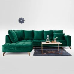 Jack & Alice Ecksofa Polich - Samt - Dunkelgrün - Ottomane davorstehend links 13 Jack & Alice Ecksofa Polich - Samt - Dunkelgrün - Ottomane davorstehend links -Wohnzimmermöbel boutique en ligne 1000166872 190502 13145800338 MOOD GALLERYIMAGES P000000001000166872 mood