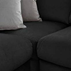 Jack & Alice Ecksofa Baitz I - Samt Krysia: Dunkelgrau - Ottomane davorstehend links 37 Jack & Alice Ecksofa Baitz I - Samt Krysia: Dunkelgrau - Ottomane davorstehend links -Wohnzimmermöbel boutique en ligne 1000166895 220601 130 DETAILS P000000001000166895