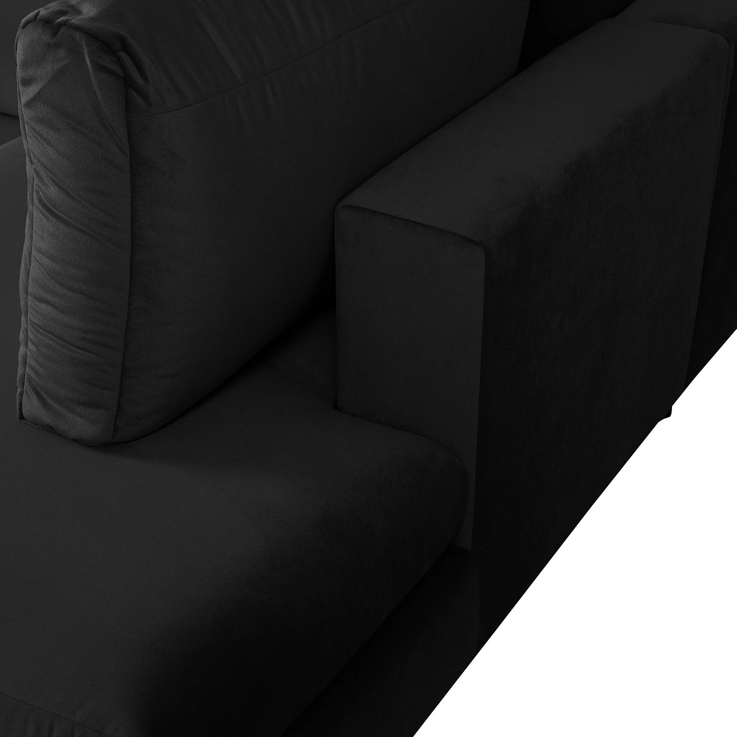 Jack & Alice Ecksofa Baitz I - Samt Krysia: Dunkelgrau - Ottomane davorstehend links 23 Jack & Alice Ecksofa Baitz I - Samt Krysia: Dunkelgrau - Ottomane davorstehend links – Bild 23