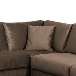 Jack & Alice Ecksofa Oakey I - Samt - Braun - Ecke davorstehend links -Wohnzimmermöbel boutique en ligne 1000166916 190502 13161200945 GALLERYIMAGES P000000001000166916