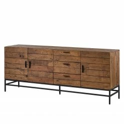 Ars manufacti Sideboard Grasby II - Altholz Pinie / Metall - Pinie Dunkel / Schwarz