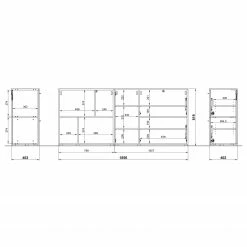 Germania Sideboard Coruna - Weiß / Eiche Grandson Dekor -Wohnzimmermöbel boutique en ligne 1000168938 190403 11353400042 GALLERYIMAGES P000000001000168938
