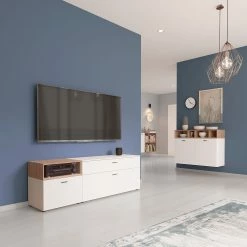 Germania Kommode Coruna - Weiß / Eiche Grandson Dekor -Wohnzimmermöbel boutique en ligne 1000168943 190403 11353700077 MOOD GALLERYIMAGES P000000001000168943 mood