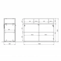 Germania Kommode Coruna - Weiß / Eiche Grandson Dekor -Wohnzimmermöbel boutique en ligne 1000168943 190403 11353700082 GALLERYIMAGES P000000001000168943