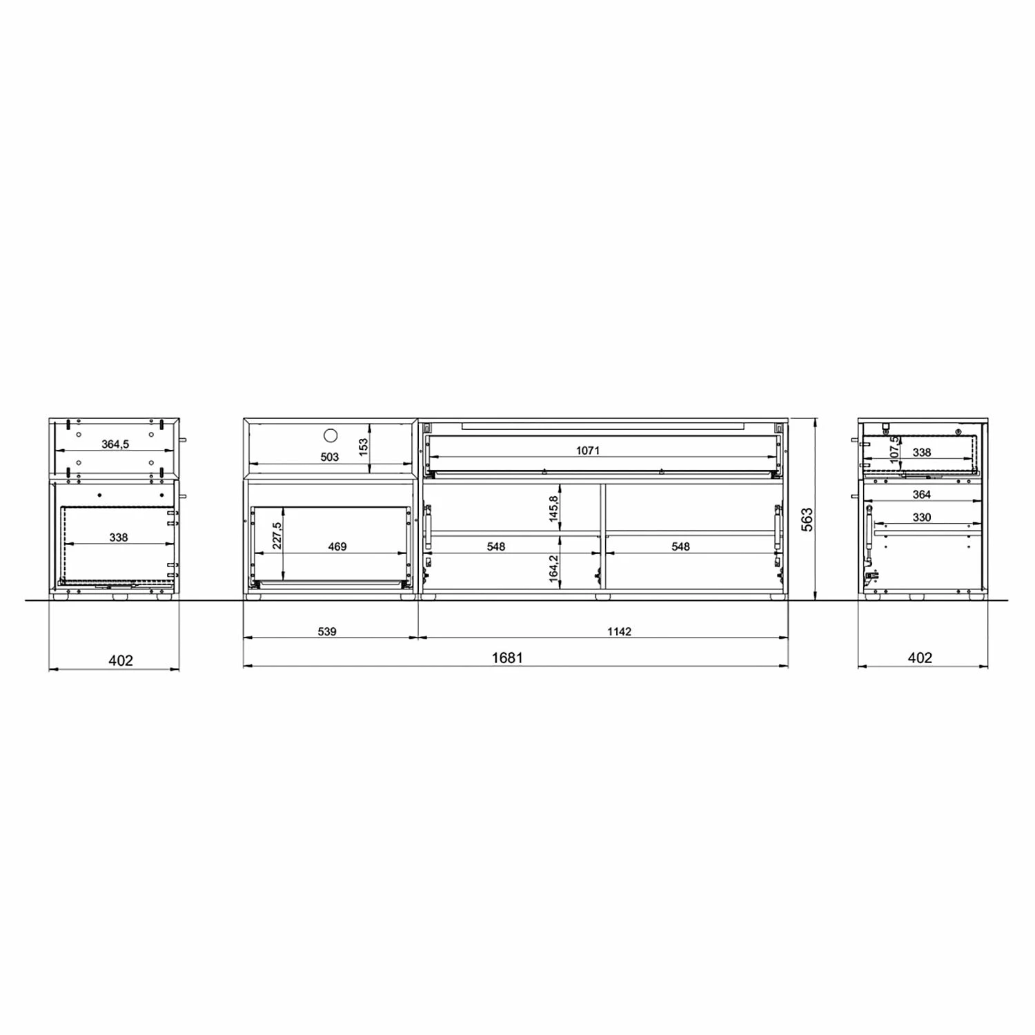 Germania Wohnwand Coruna I (2-teilig) - Weiß / Eiche Grandson Dekor 9 Germania Wohnwand Coruna I (2-teilig) - Weiß / Eiche Grandson Dekor – Bild 9