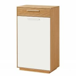 Voss Kommode Loveno I - Eiche teilmassiv / Metall - Türanschlag links - Weiß