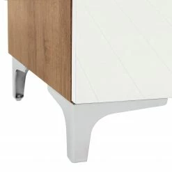 Maja Möbel TV-Lowboard Shino IV - Glas Weiß / Eiche Riviera Dekor -Wohnzimmermöbel boutique en ligne 1000170605 190418 12393200049 GALLERYIMAGES P000000001000170605