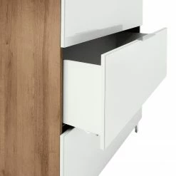 Maja Möbel Kommode Shino I - Glas Weiß / Eiche Riviera Dekor - Höhe: 109 cm -Wohnzimmermöbel boutique en ligne 1000170606 190418 12393300055 GALLERYIMAGES P000000001000170606