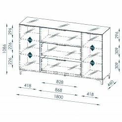 Maja Möbel Sideboard Shino IV - Glas Schwarz / Eiche Riviera Dekor 8 Maja Möbel Sideboard Shino IV - Glas Schwarz / Eiche Riviera Dekor -Wohnzimmermöbel boutique en ligne 1000170641 190418 12394200187 GALLERYIMAGES P000000001000170641