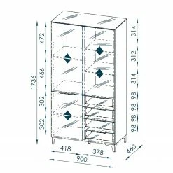 Maja Möbel Vitrinenschrank Shino - Inkl. Beleuchtung - Glas Weiß / Eiche Riviera Dekor 10 Maja Möbel Vitrinenschrank Shino - Inkl. Beleuchtung - Glas Weiß / Eiche Riviera Dekor -Wohnzimmermöbel boutique en ligne 1000170653 190418 12394600247 GALLERYIMAGES P000000001000170653