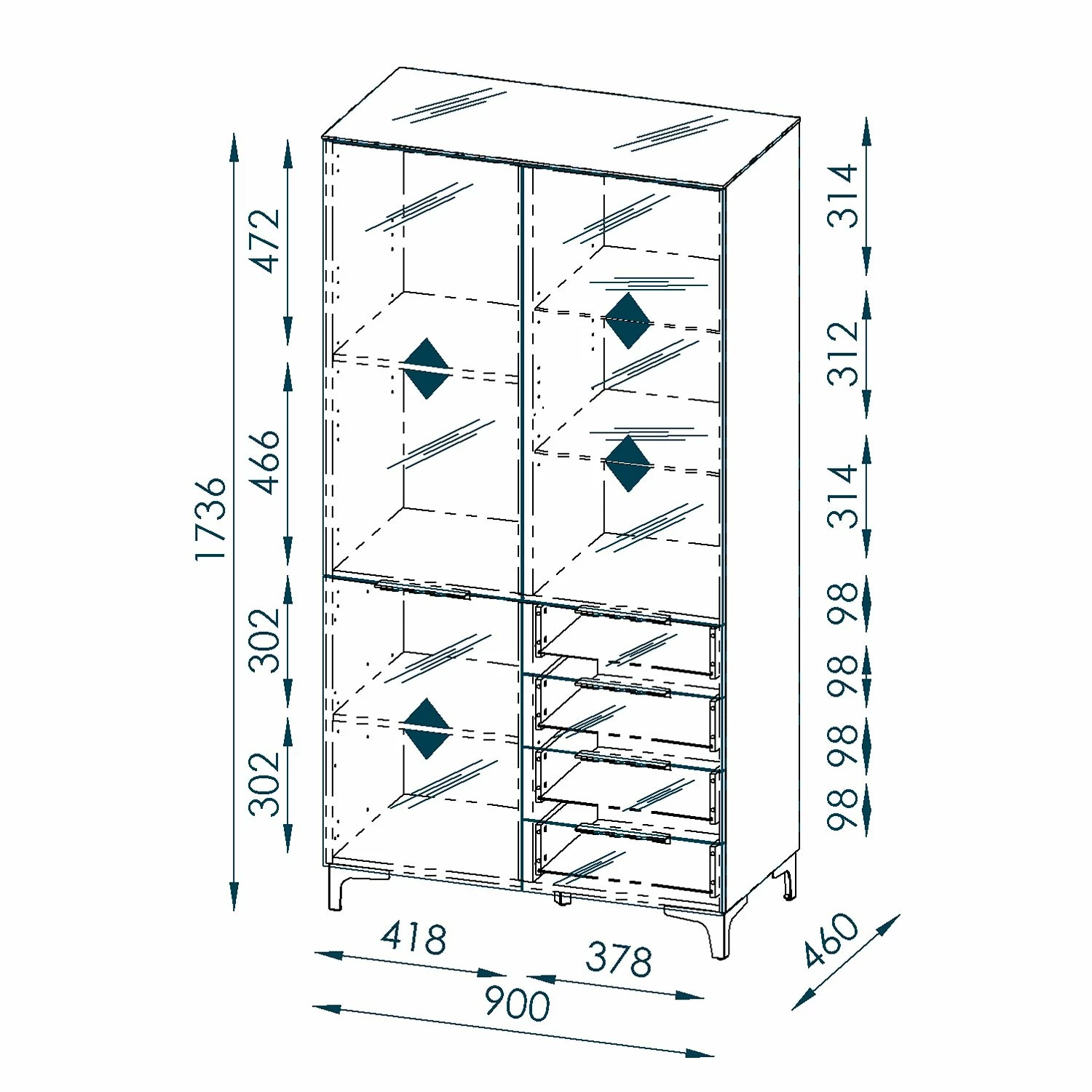 Maja Möbel Vitrinenschrank Shino - Inkl. Beleuchtung - Glas Weiß / Eiche Riviera Dekor 5 Maja Möbel Vitrinenschrank Shino - Inkl. Beleuchtung - Glas Weiß / Eiche Riviera Dekor – Bild 5
