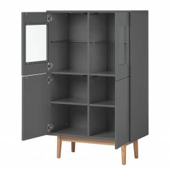 Mørteens Wohnwand Lindholm (4-teilig) - Eiche teilmassiv - Grau -Wohnzimmermöbel boutique en ligne 1000170821 190411 12002800006 GALLERYIMAGES P000000001000170821