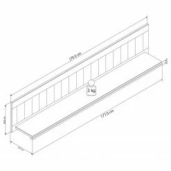 Ridgevalley Wandboard Touros - Kiefer massiv - Kiefer Weiß / Grau - Breite: 179 cm -Wohnzimmermöbel boutique en ligne 1000171315 190424 07575400030 GALLERYIMAGES P000000001000171315