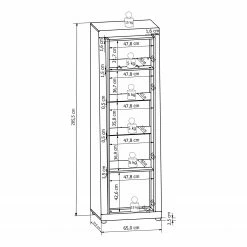 Loftscape Standvitrine Curlewis I - Hochglanz Weiß / Anthrazit 12 Loftscape Standvitrine Curlewis I - Hochglanz Weiß / Anthrazit -Wohnzimmermöbel boutique en ligne 1000171328 190424 07575600064 GALLERYIMAGES P000000001000171328