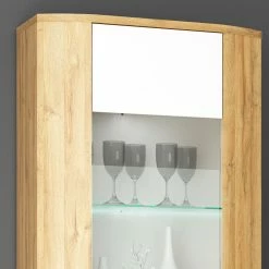 Loftscape Wohnwand Machado (4-teilig) - Hochglanz Weiß / Eiche Grandson Dekor -Wohnzimmermöbel boutique en ligne 1000171330 190424 07575800076 GALLERYIMAGES P000000001000171330