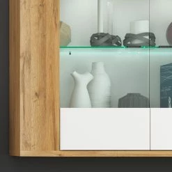 Loftscape Wohnwand Machado (4-teilig) - Hochglanz Weiß / Eiche Grandson Dekor -Wohnzimmermöbel boutique en ligne 1000171330 190424 07575800077 GALLERYIMAGES P000000001000171330