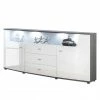 Loftscape Sideboard Mury - Hochglanz Weiß / Anthrazit