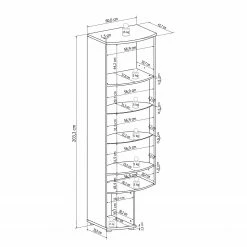 Loftscape Wohnwand Mury (4-teilig) - Hochglanz Weiß / Anthrazit 21 Loftscape Wohnwand Mury (4-teilig) - Hochglanz Weiß / Anthrazit -Wohnzimmermöbel boutique en ligne 1000171335 190424 07575900121 GALLERYIMAGES P000000001000171335