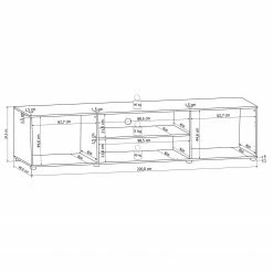 Loftscape Wohnwand Moitin (4-teilig) - Hochglanz Schwarz / Schwarz -Wohnzimmermöbel boutique en ligne 1000171354 190424 07580400279 GALLERYIMAGES P000000001000171354