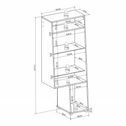 Loftscape Wohnwand Moitin (4-teilig) - Hochglanz Schwarz / Schwarz -Wohnzimmermöbel boutique en ligne 1000171354 190424 07580400281 GALLERYIMAGES P000000001000171354