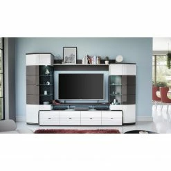 Loftscape Wohnwand Intento (4-teilig) - Hochglanz Weiß / Anthrazit -Wohnzimmermöbel boutique en ligne 1000171358 190424 07580500302 MOOD GALLERYIMAGES P000000001000171358 mood