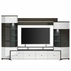 Loftscape Wohnwand Intento (4-teilig) - Hochglanz Weiß / Anthrazit -Wohnzimmermöbel boutique en ligne 1000171358 190424 07580500303 GALLERYIMAGES P000000001000171358