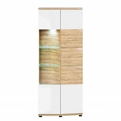 Loftscape Wohnkombination Jaguare (4-teilig) - Hochglanz Weiß / Eiche Ribbeck Dekor -Wohnzimmermöbel boutique en ligne 1000171359 200528 06453700008 DETAILS P000000001000171359