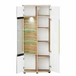 Loftscape Wohnkombination Jaguare (4-teilig) - Hochglanz Weiß / Eiche Ribbeck Dekor -Wohnzimmermöbel boutique en ligne 1000171359 200528 06453800009 DETAILS P000000001000171359