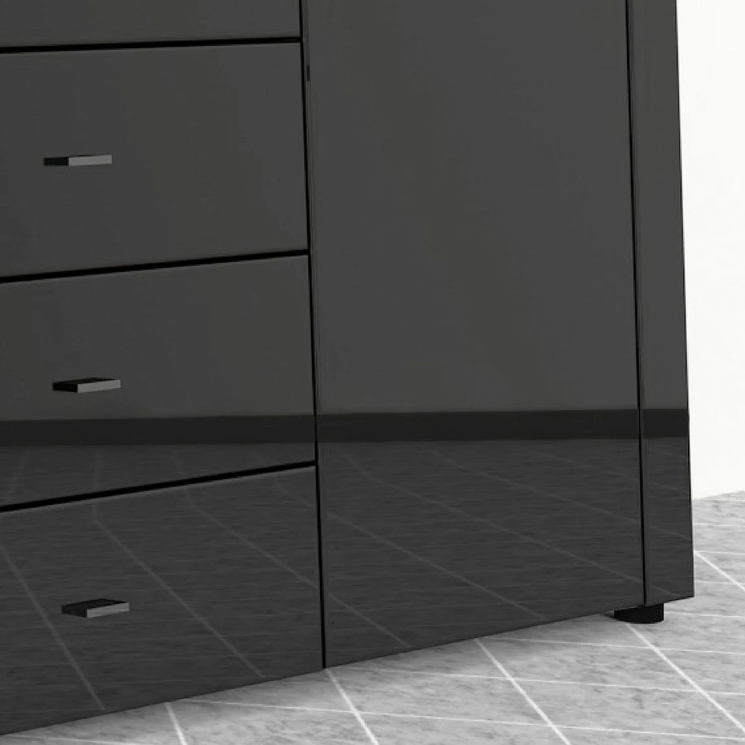 Loftscape Sideboard Moitin - Hochglanz Schwarz / Schwarz 3 Loftscape Sideboard Moitin - Hochglanz Schwarz / Schwarz – Bild 3