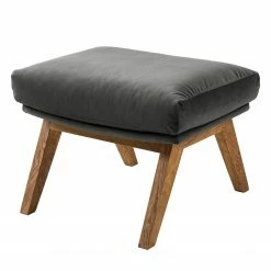 Studio Copenhagen Polsterhocker Garbo IV - Samt Shyla: Rauchgrün - Beige