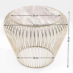 Kare Design Beistelltisch Beam III - Marmor / Stahl - Marmor Grau - Gold -Wohnzimmermöbel boutique en ligne 1000172838 190429 08140300110 GALLERYIMAGES P000000001000172838