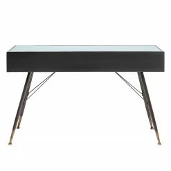 Kare Design Konsolentisch La Gomera - Glas / Stahl - Schwarz / Gold -Wohnzimmermöbel boutique en ligne 1000172867 190429 08142400321 GALLERYIMAGES P000000001000172867