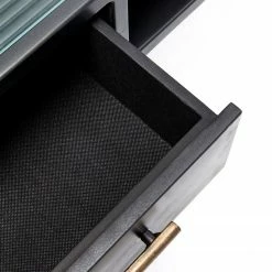 Kare Design Konsolentisch La Gomera - Glas / Stahl - Schwarz / Gold -Wohnzimmermöbel boutique en ligne 1000172867 190429 08142500325 GALLERYIMAGES P000000001000172867