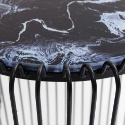 Kare Design Beistelltisch Wire (2-teilig) - Glas / Stahl - Schwarz -Wohnzimmermöbel boutique en ligne 1000172882 190429 08143900477 GALLERYIMAGES P000000001000172882