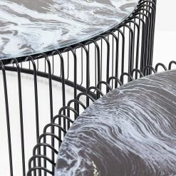 Kare Design Couchtisch Wire I (2er-Set) - Glas / Stahl - Schwarz -Wohnzimmermöbel boutique en ligne 1000172884 190429 08144000489 GALLERYIMAGES P000000001000172884