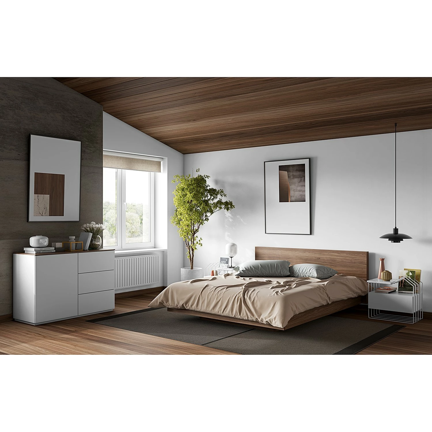 Temahome Kommode Join - Walnuss / Weiß 4 Temahome Kommode Join - Walnuss / Weiß – Bild 4