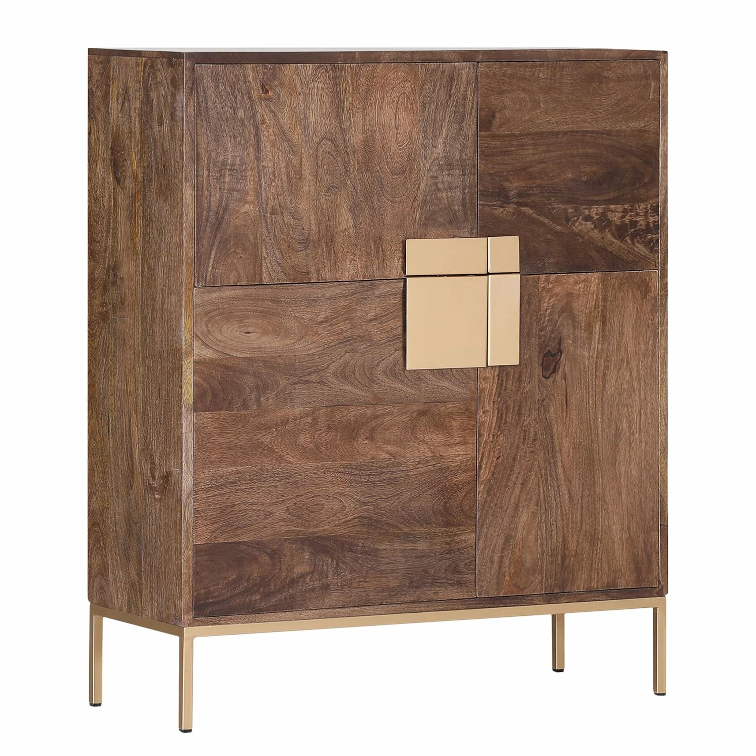 Jack & Alice Kommode Lyss - Akazie massiv / Metall - Akazie Braun / Messing 1 Jack & Alice Kommode Lyss - Akazie massiv / Metall - Akazie Braun / Messing