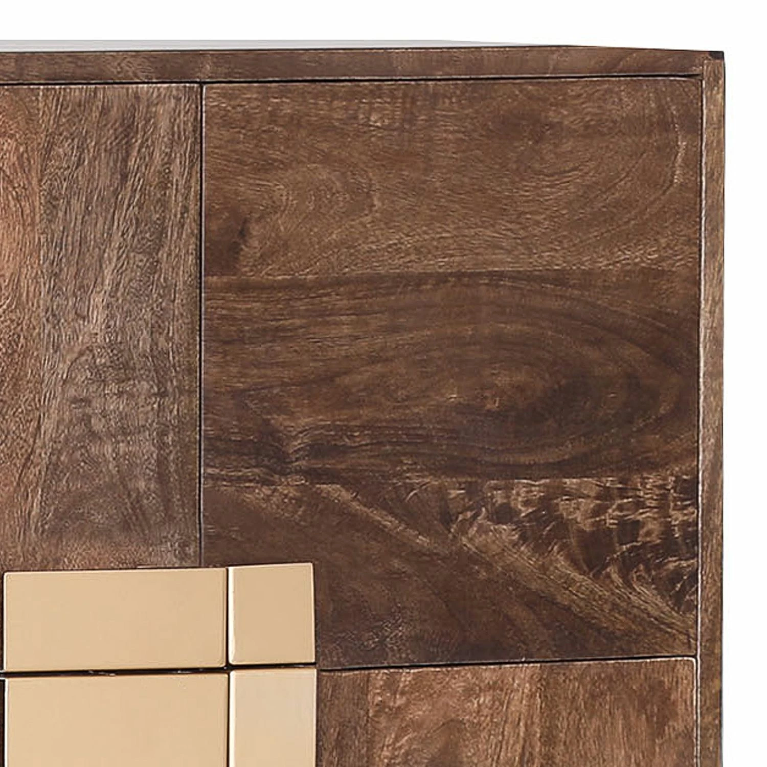 Jack & Alice Kommode Lyss - Akazie massiv / Metall - Akazie Braun / Messing 2 Jack & Alice Kommode Lyss - Akazie massiv / Metall - Akazie Braun / Messing – Bild 2